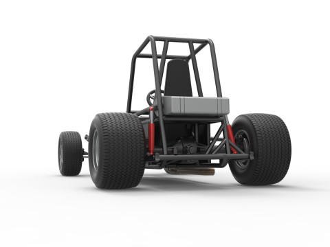 Vintage Dirt Modified stock car Base Versión 4 Escala 1 a 25 Modelo de impresión 3D