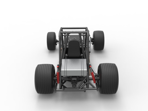 Vintage Dirt Modified stock car Base Versión 4 Escala 1 a 25 Modelo de impresión 3D