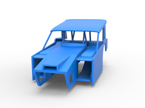 Vintage Dirt 改装库存车外壳 6 号比例 1 至 25 3D 打印模型