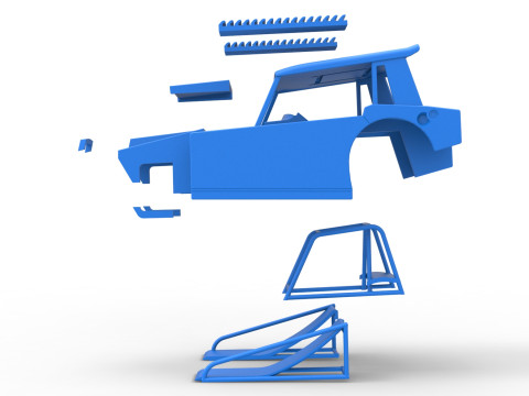 Vintage Dirt 改装库存车外壳 6 号比例 1 至 25 3D 打印模型