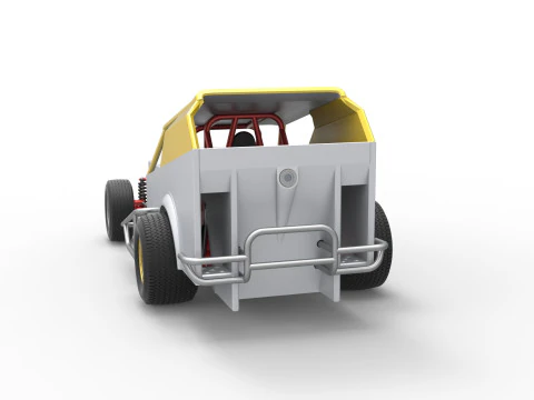 Vintage Dirt Modified stock car Version 7 Scale 1 to 25 3D Print Model