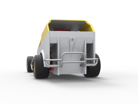 Vintage Dirt Modified stock car Versie 7 Schaal 1 tot 25 3D printmodel