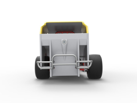 Vintage Dirt Modified stock car Versie 7 Schaal 1 tot 25 3D printmodel