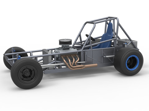 विंटेज डर्ट संशोधित स्टॉक कार बेस संस्करण 5 स्केल 1 से 25 3D प्रिंट मॉडल