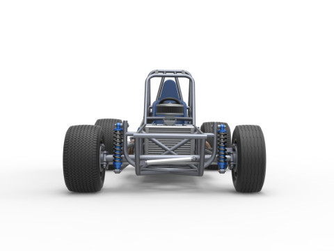 Vintage Dirt Modified stock car Basisversie 5 Schaal 1 tot 25 3D printmodel