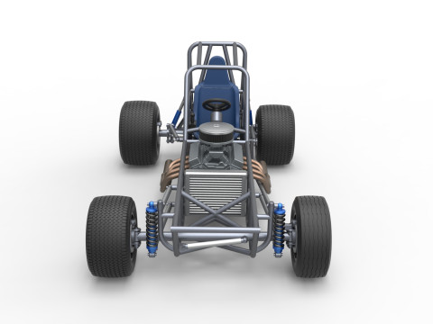 Vintage Dirt Modified stock car Basisversie 5 Schaal 1 tot 25 3D printmodel