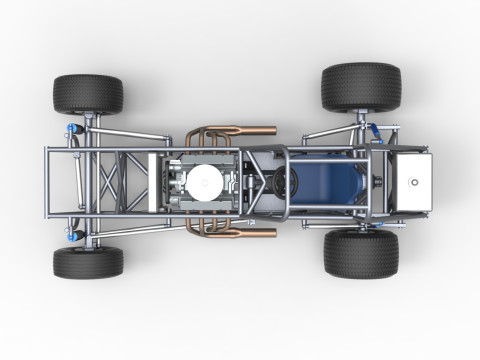 Vintage Dirt Modified stock car Basisversie 5 Schaal 1 tot 25 3D printmodel