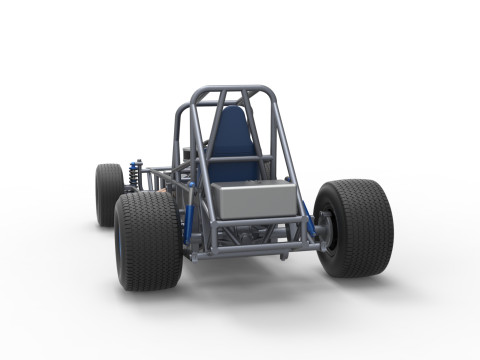 Vintage Dirt Modified stock car Basisversie 5 Schaal 1 tot 25 3D printmodel