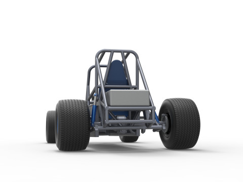 Vintage Dirt Modified stock car Basisversie 5 Schaal 1 tot 25 3D printmodel