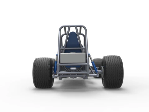 Vintage Dirt Modified stock car Base Version 5 Scale 1 to 25 3D Print Model
