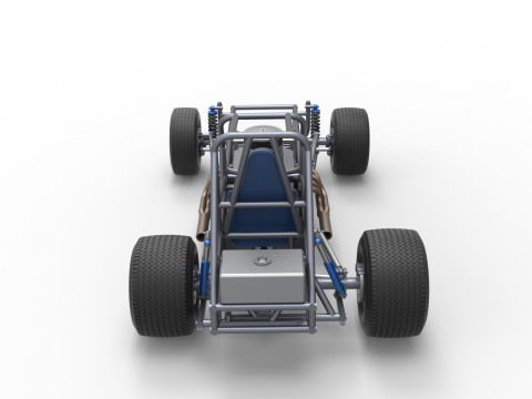 Vintage Dirt Modified stock car Basisversie 5 Schaal 1 tot 25 3D printmodel