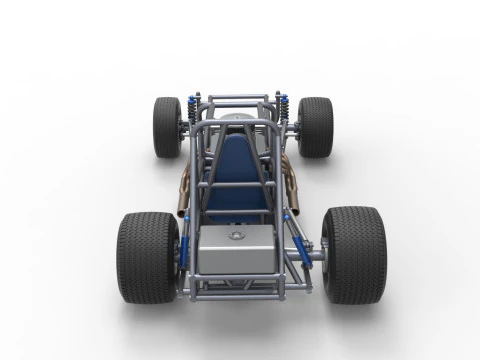 Vintage Dirt Modified stock car Base Version 5 Scale 1 to 25 3D Print Model