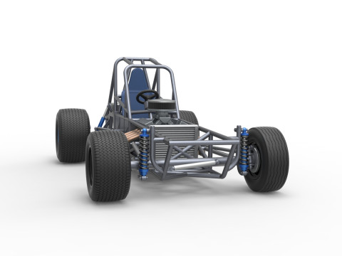 Vintage Dirt Modified stock car Basisversie 5 Schaal 1 tot 25 3D printmodel