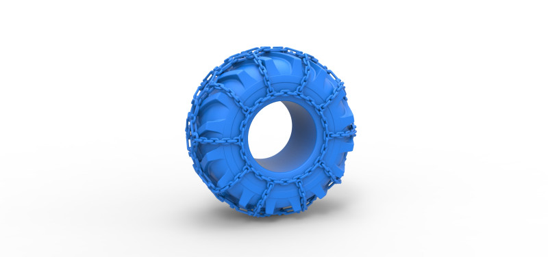 Reifen von Timberjack mit Ketten im Maßstab 1 bis 25 3D Druckmodell .c4d .max .obj .3ds .fbx .stl .blend 