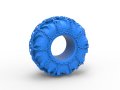 Pneumatico di Timberjack con catene Scala da 1 a 25 Modello di stampa 3D