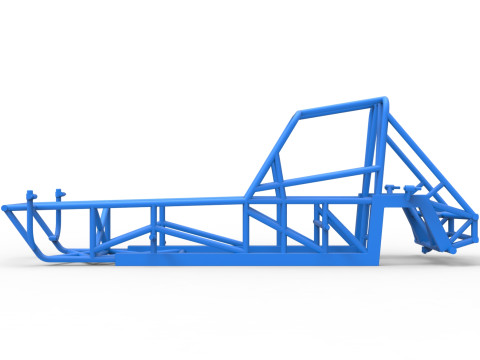 विंटेज डर्ट संशोधित स्टॉक कार संस्करण 3 स्केल 1 से 25 का फ्रेम 3D प्रिंट मॉडल