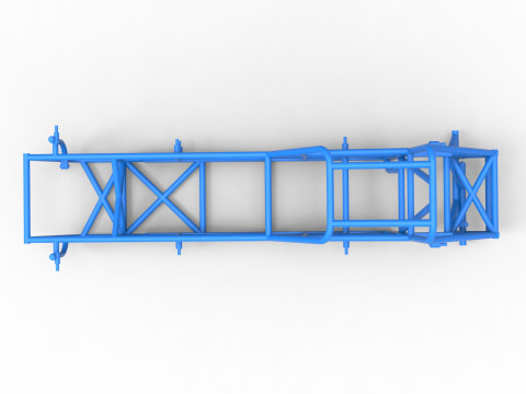 विंटेज डर्ट संशोधित स्टॉक कार संस्करण 3 स्केल 1 से 25 का फ्रेम 3D प्रिंट मॉडल