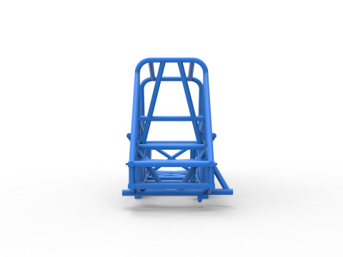 विंटेज डर्ट संशोधित स्टॉक कार संस्करण 3 स्केल 1 से 25 का फ्रेम 3D प्रिंट मॉडल