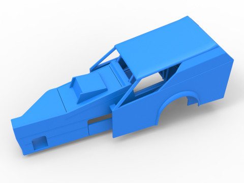 विंटेज डर्ट का शैल संशोधित स्टॉक कार संस्करण 7 स्केल 1 से 25 3D प्रिंट मॉडल