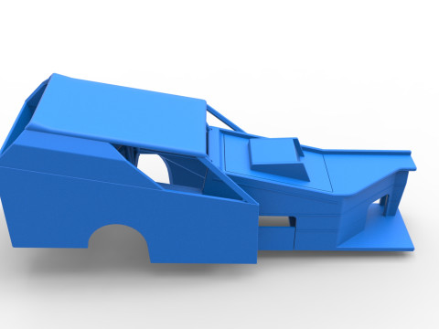 विंटेज डर्ट का शैल संशोधित स्टॉक कार संस्करण 7 स्केल 1 से 25 3D प्रिंट मॉडल