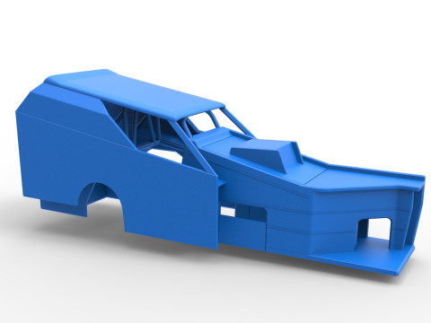 विंटेज डर्ट का शैल संशोधित स्टॉक कार संस्करण 7 स्केल 1 से 25 3D प्रिंट मॉडल