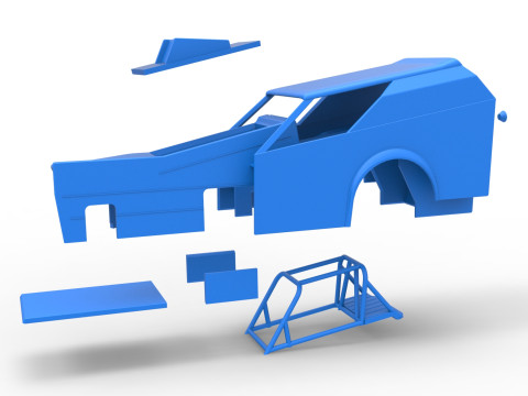 विंटेज डर्ट का शैल संशोधित स्टॉक कार संस्करण 7 स्केल 1 से 25 3D प्रिंट मॉडल