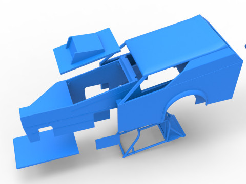 विंटेज डर्ट का शैल संशोधित स्टॉक कार संस्करण 7 स्केल 1 से 25 3D प्रिंट मॉडल
