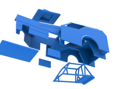 विंटेज डर्ट का शैल संशोधित स्टॉक कार संस्करण 7 स्केल 1 से 25 3D प्रिंट मॉडल