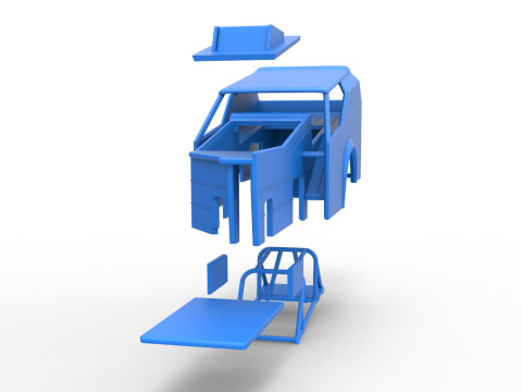 विंटेज डर्ट का शैल संशोधित स्टॉक कार संस्करण 7 स्केल 1 से 25 3D प्रिंट मॉडल