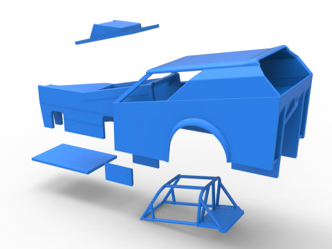 विंटेज डर्ट का शैल संशोधित स्टॉक कार संस्करण 7 स्केल 1 से 25 3D प्रिंट मॉडल