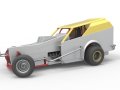 Vintage Dirt Modified stock car Versi&oacute;n 7 mientras gira Escala 1 a 25 Modelo de impresión 3D