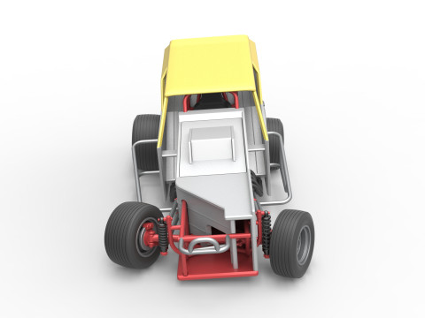 विंटेज डर्ट संशोधित स्टॉक कार संस्करण 7, स्केल 1 से 25 में बदलते समय 3D प्रिंट मॉडल