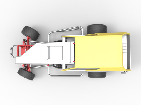 विंटेज डर्ट संशोधित स्टॉक कार संस्करण 7, स्केल 1 से 25 में बदलते समय 3D प्रिंट मॉडल