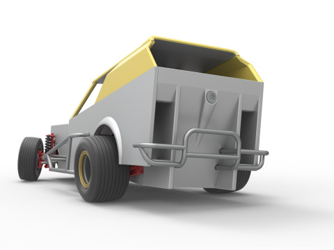 विंटेज डर्ट संशोधित स्टॉक कार संस्करण 7, स्केल 1 से 25 में बदलते समय 3D प्रिंट मॉडल