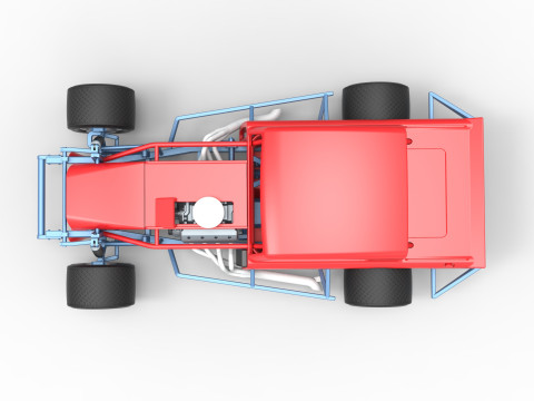 Vintage Asphalt Modified stock car V9 Scale 1 to 25 3D Print Model