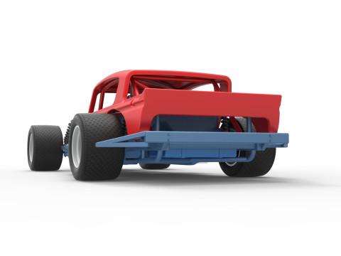 Vintage Asphalt Modified stock car V9 Scale 1 to 25 3D Print Model