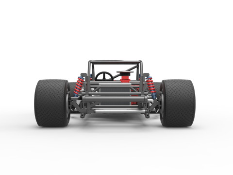 Vintage Asphalt Modified stock car Base V5 Scale 1 to 25 3D Print Model