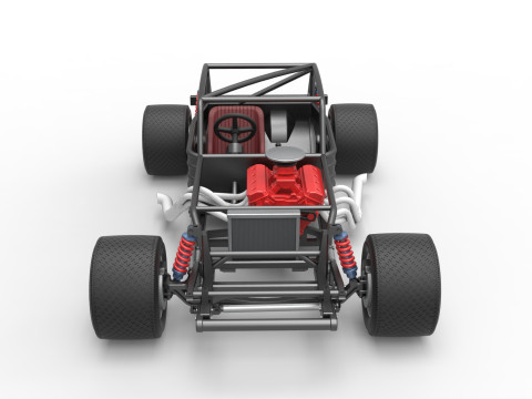 Vintage Asphalt Modified stock car Base V5 Scale 1 to 25 3D Print Model