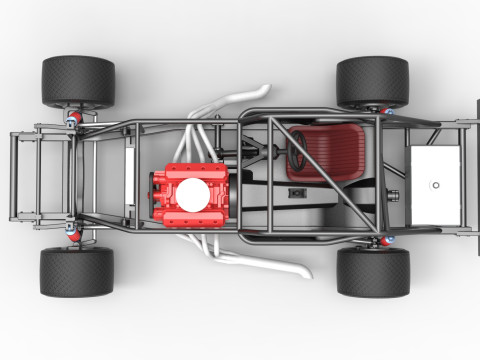 Vintage Asphalt Modified stock car Base V5 Scale 1 to 25 3D Print Model