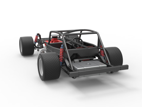 Vintage Asphalt Modified stock car Base V5 Scale 1 to 25 3D Print Model