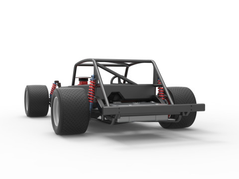 Vintage Asphalt Modified stock car Base V5 Scale 1 to 25 3D Print Model