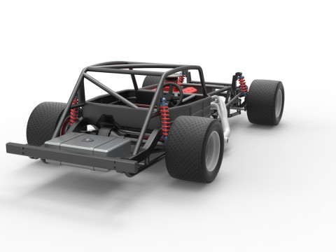 Vintage Asphalt Modified stock car Base V5 Scale 1 to 25 3D Print Model