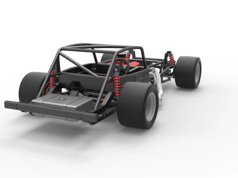 Vintage Asphalt Modified stock car Base V5 Scale 1 to 25 3D Print Model
