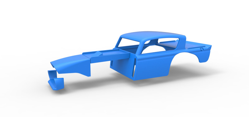 老式沥青改装库存车 V7 比例 1 至 25 的外壳 3D 打印模型 .c4d .max .obj .3ds .fbx .stl .blend