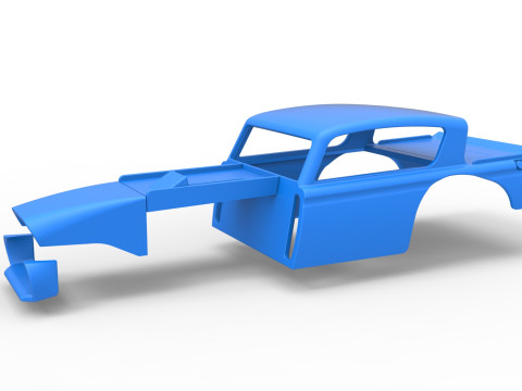 Shell of Vintage Asphalt Modified stock car V7 Scale 1 to 25 3D Print Model