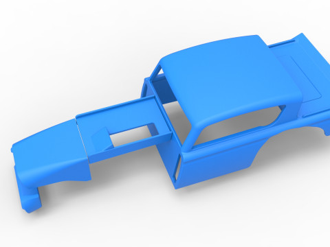 老式沥青改装库存车 V7 比例 1 至 25 的外壳 3D 打印模型