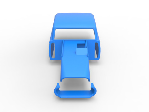 老式沥青改装库存车 V7 比例 1 至 25 的外壳 3D 打印模型