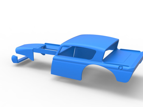 老式沥青改装库存车 V7 比例 1 至 25 的外壳 3D 打印模型