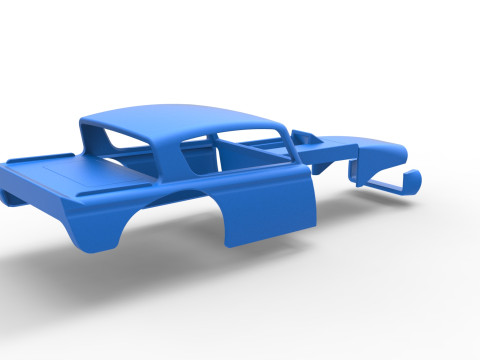 老式沥青改装库存车 V7 比例 1 至 25 的外壳 3D 打印模型