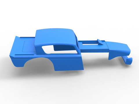 老式沥青改装库存车 V7 比例 1 至 25 的外壳 3D 打印模型